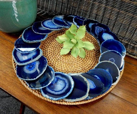 Rock Paradise - Wholesale Spiritual Stone/Crystal - Agate Slices -Top Drilled - Size #2 LARGE AGATE - Crystal Craft Supply13