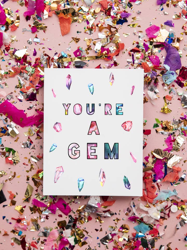 You're A Gem Greeting Card for wholesale by The Jewelry Bx