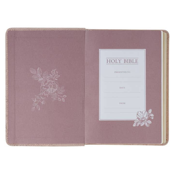 Christian Art Gifts - Wholesale Religion - KJV Bible Compact Faux Leather, Pink 20253