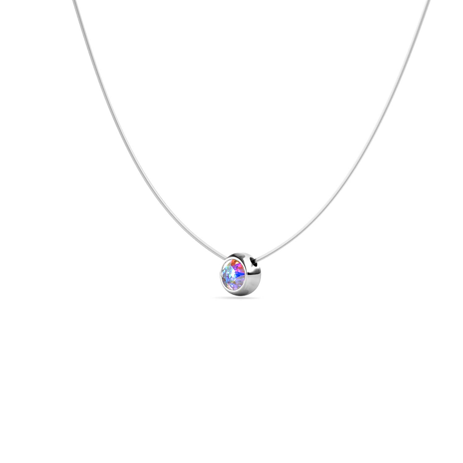 CARALI / MYC Paris - Wholesale Jewelry Set - 7 Invisible Moon Pendants - Silver and Multi9