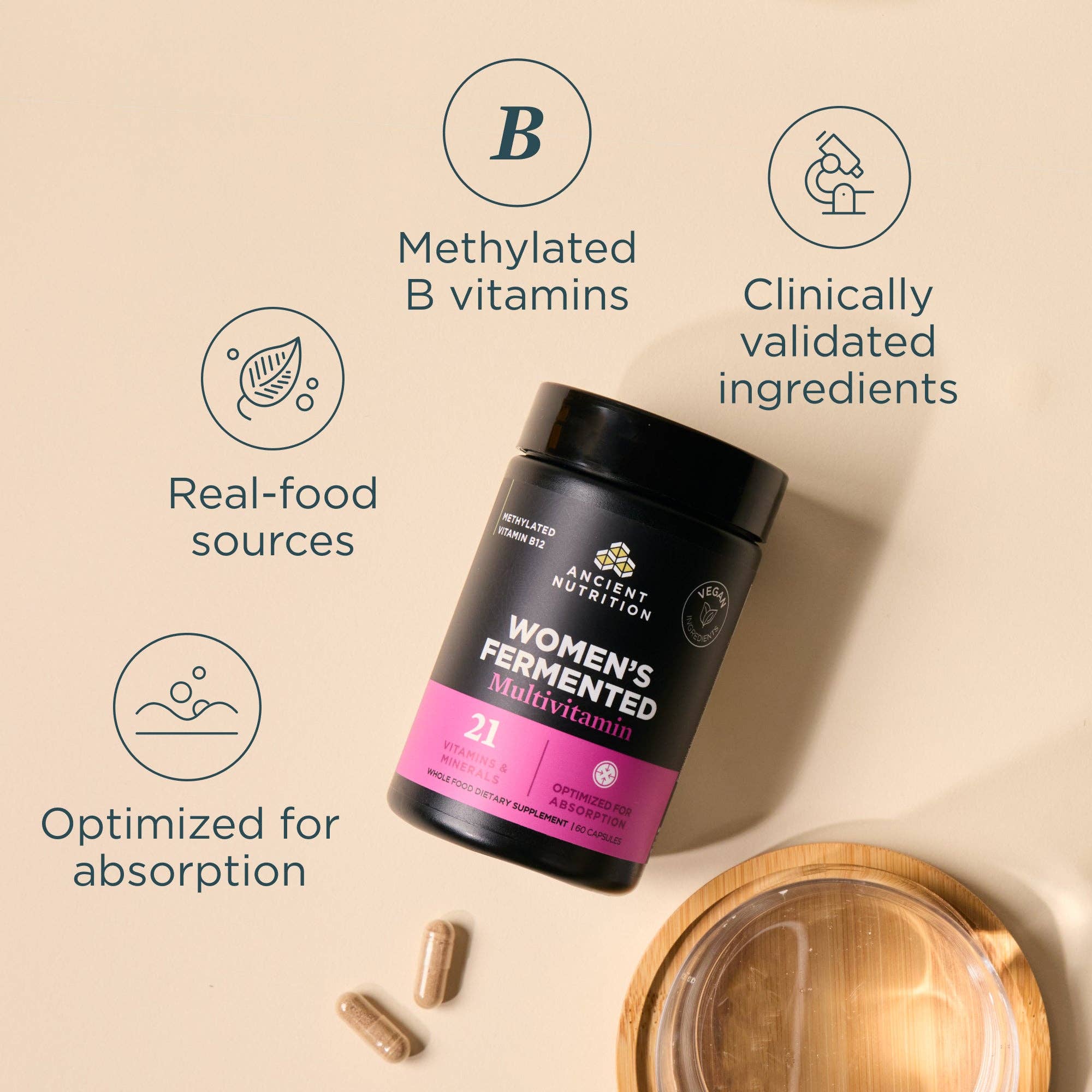 Black Women's Fermented Multivitamin | Capsules (60 Capsules) for wholesale on Faire3