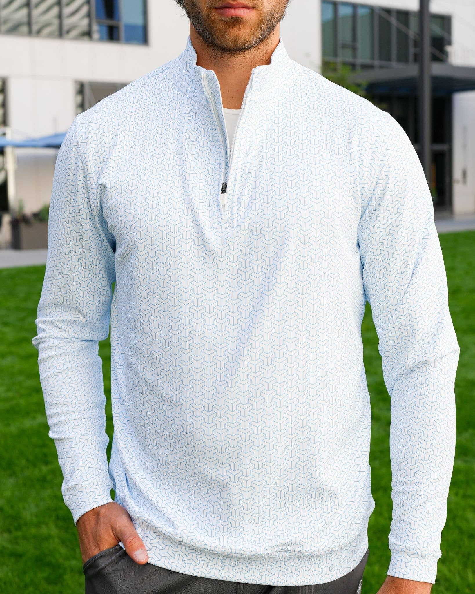 USA Palm - Wholesale Sweatshirt - Unisex - Cloud 1/4 Zip40