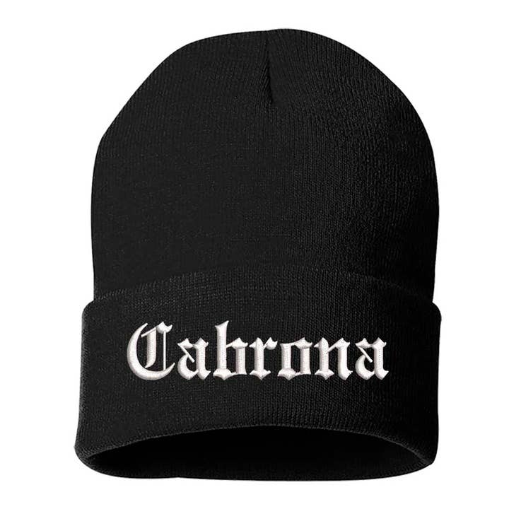 Cabrona Embroidered Beanie – Latina Statement Beanie for Women for wholesale by DSY Lifestyle