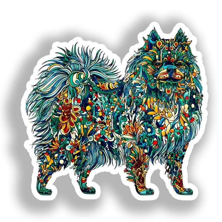 Pomeranian Hund Klistermærke # A017430 for engroshandel hos Yoonek Graphics