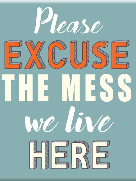 Mt235 | Venligst Undskyld Rodet | £1,25 Hver for engroshandel hos WPL Gifts