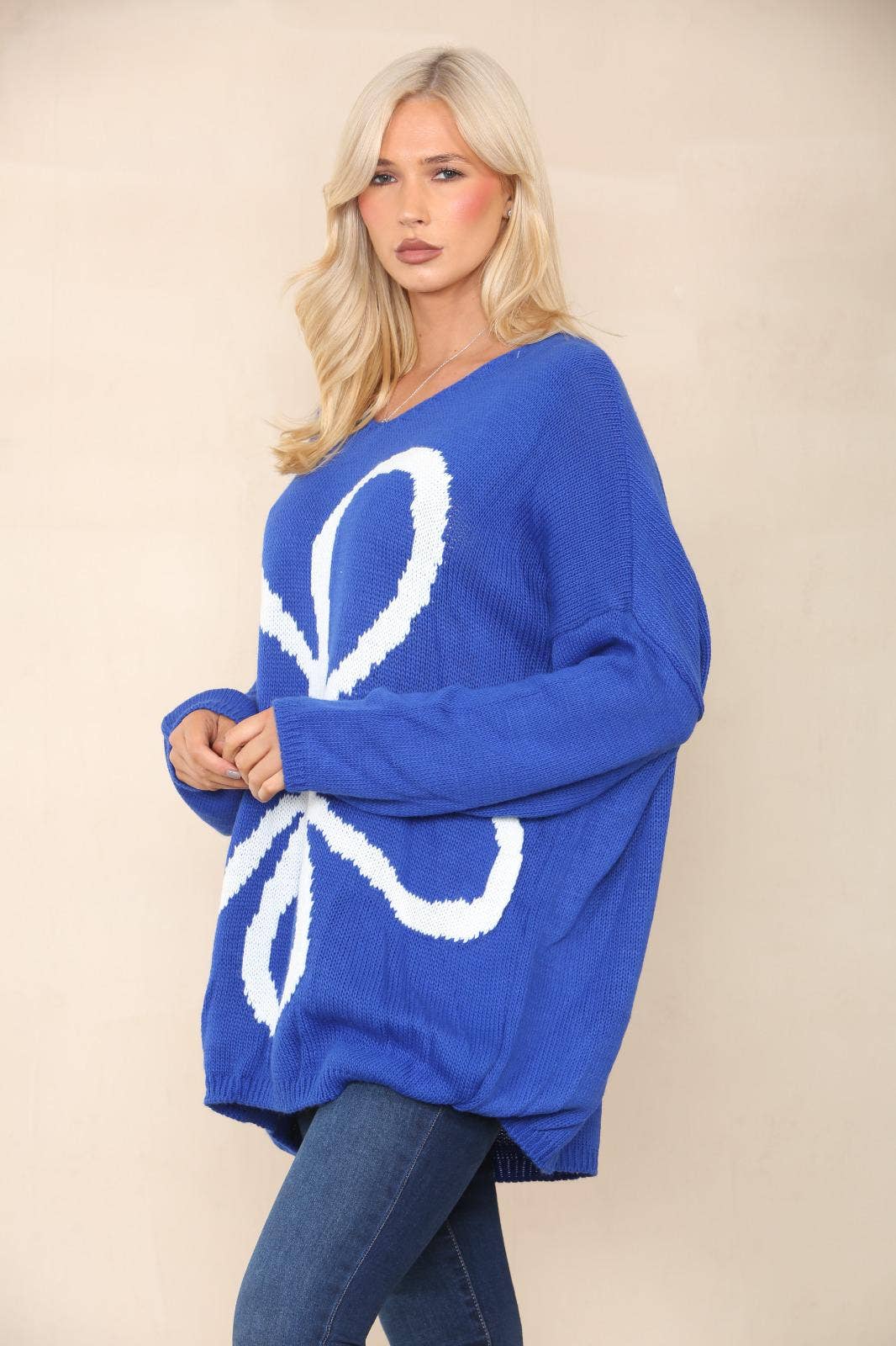 Miss Bold - Wholesale Tunic Sweater - Women's - Italian Oversized Floral Print Knitted Jumper Top28