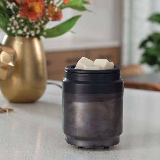 Black Dipped Flip Dish Wax Warmer for wholesale by Starlight Wholesale LLC.