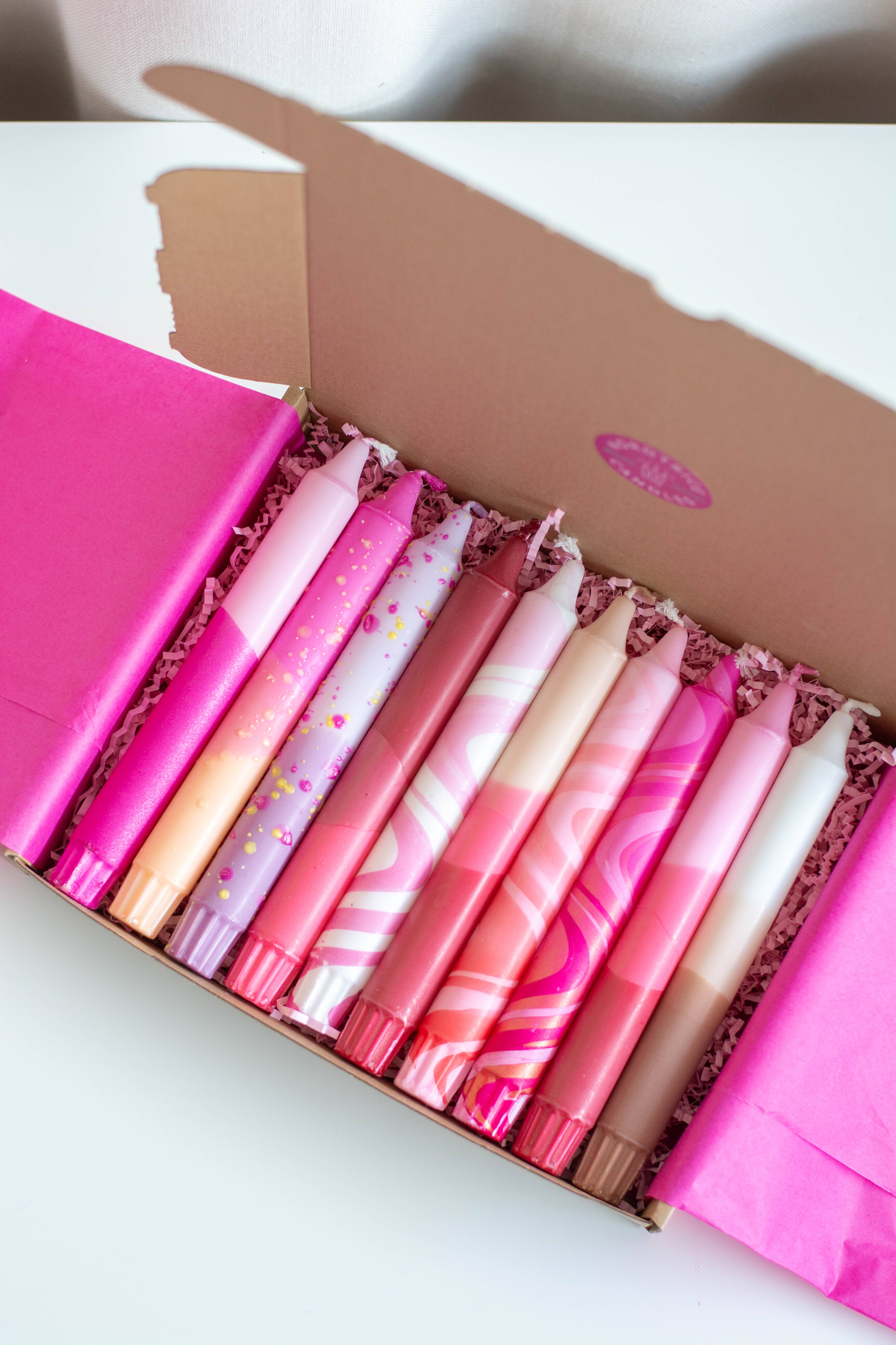 Scatola portacandele Taper - Pink Valentines Mix all'ingrosso per
