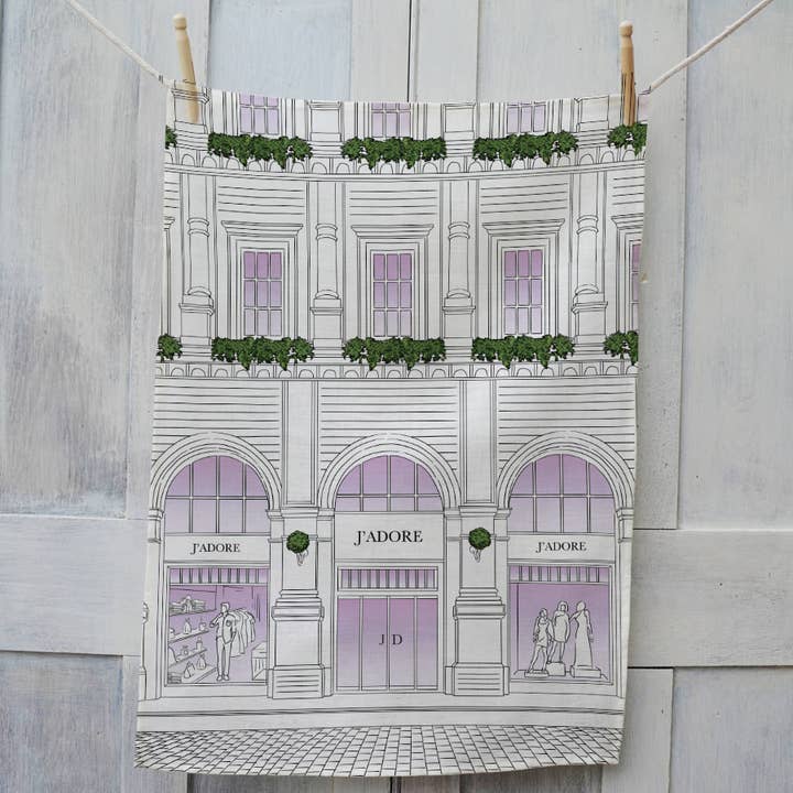 Window Shopping - Torchon J'ADORE pour la vente par Catherine Loves