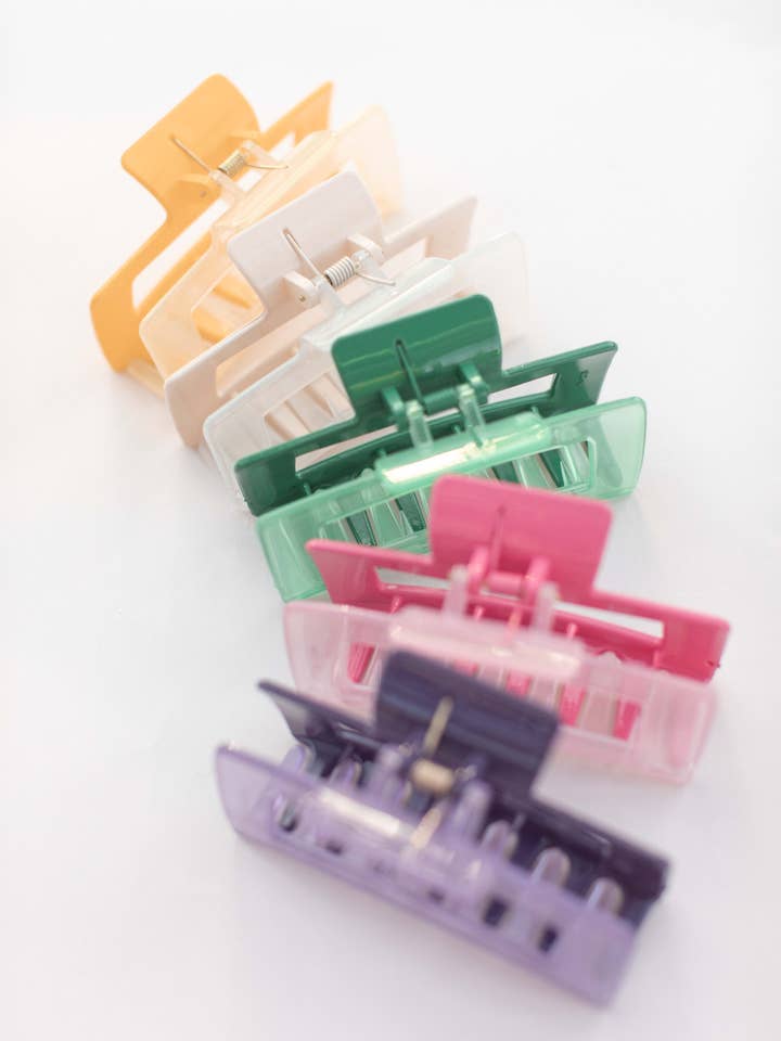 Two Tone Rectangle Hair Clip for wholesale by Space 46 Wholesale