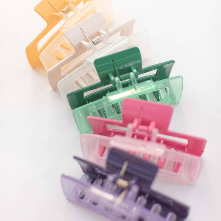 Two Tone Rectangle Hair Clip for wholesale by Space 46 Wholesale