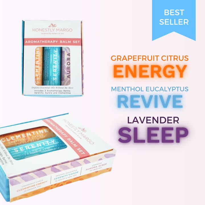 Honestly Margo - Wholesale Healing Salve/Balm/Cream - Aromatherapy Balm Trio Gift Set1