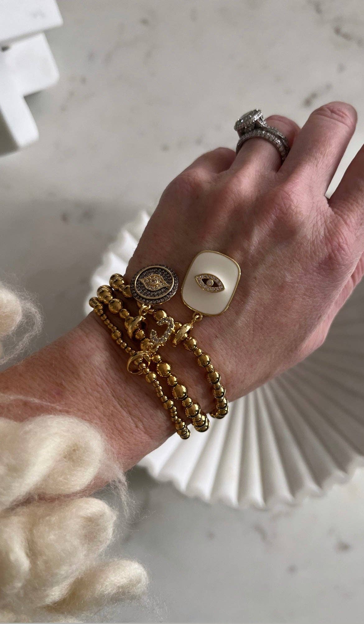 Curated By Suarez - Wholesale Beaded Bracelet - Classic Multi Mixed Beaded Waterproof Non-Tarnish Bracelets14