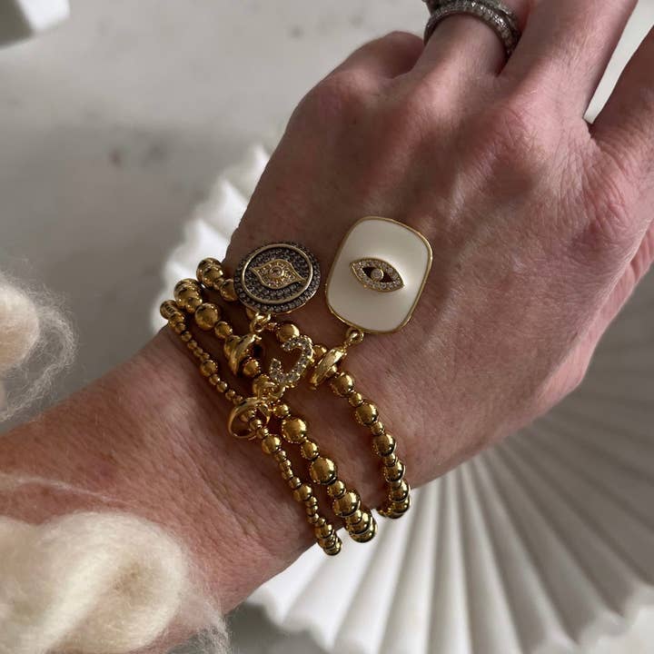 Curated By Suarez - Wholesale Beaded Bracelet - Classic Multi Mixed Beaded Waterproof Non-Tarnish Bracelets14