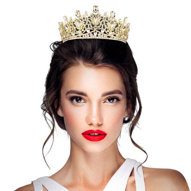 Lágrima Marquise Pedra Coroa Acentada Tiara por atacado de Madeline Love