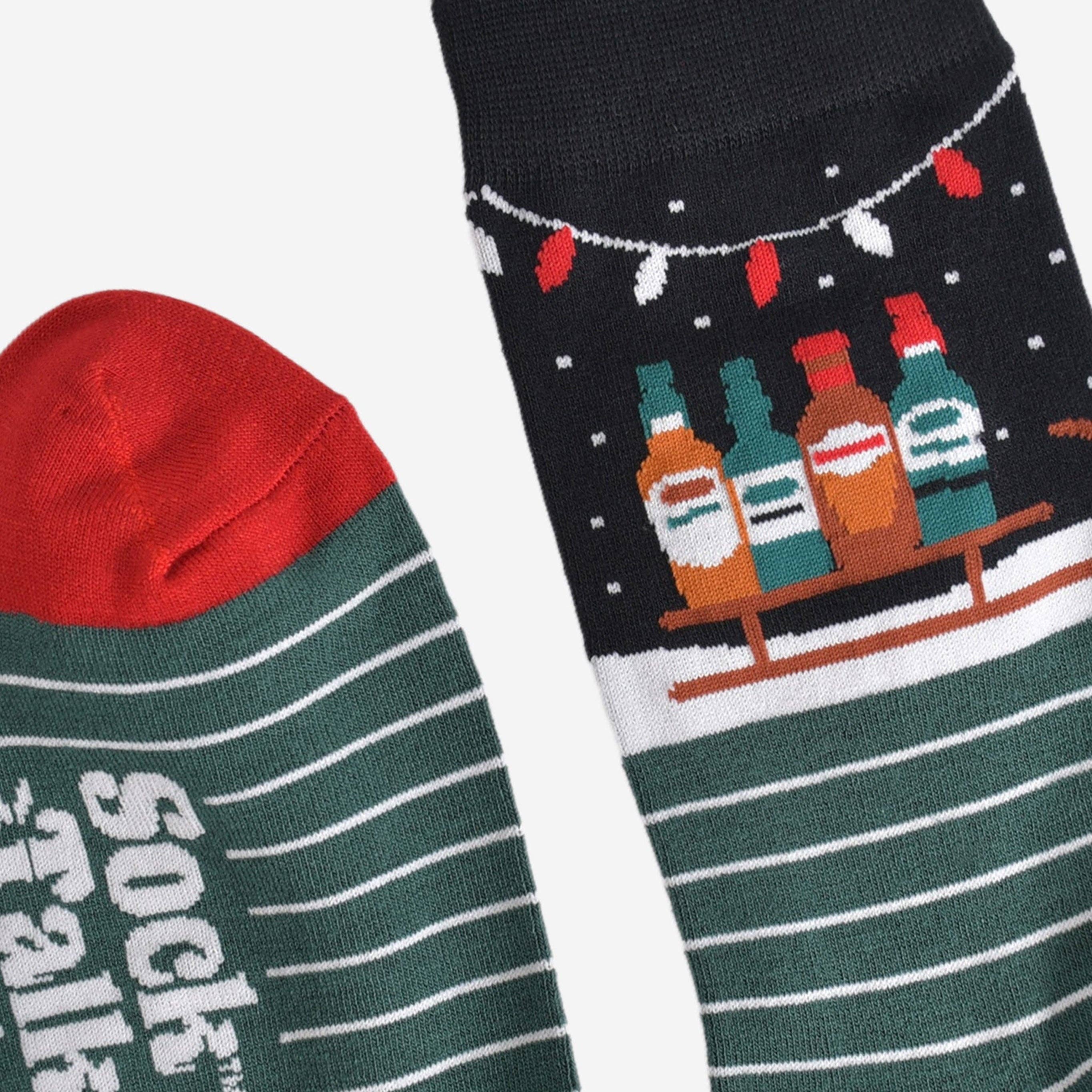 Sock Talk – wholesale Socks – Men's – Men's Bamboo Socks - Black/Green, Party Drinks Sledge3