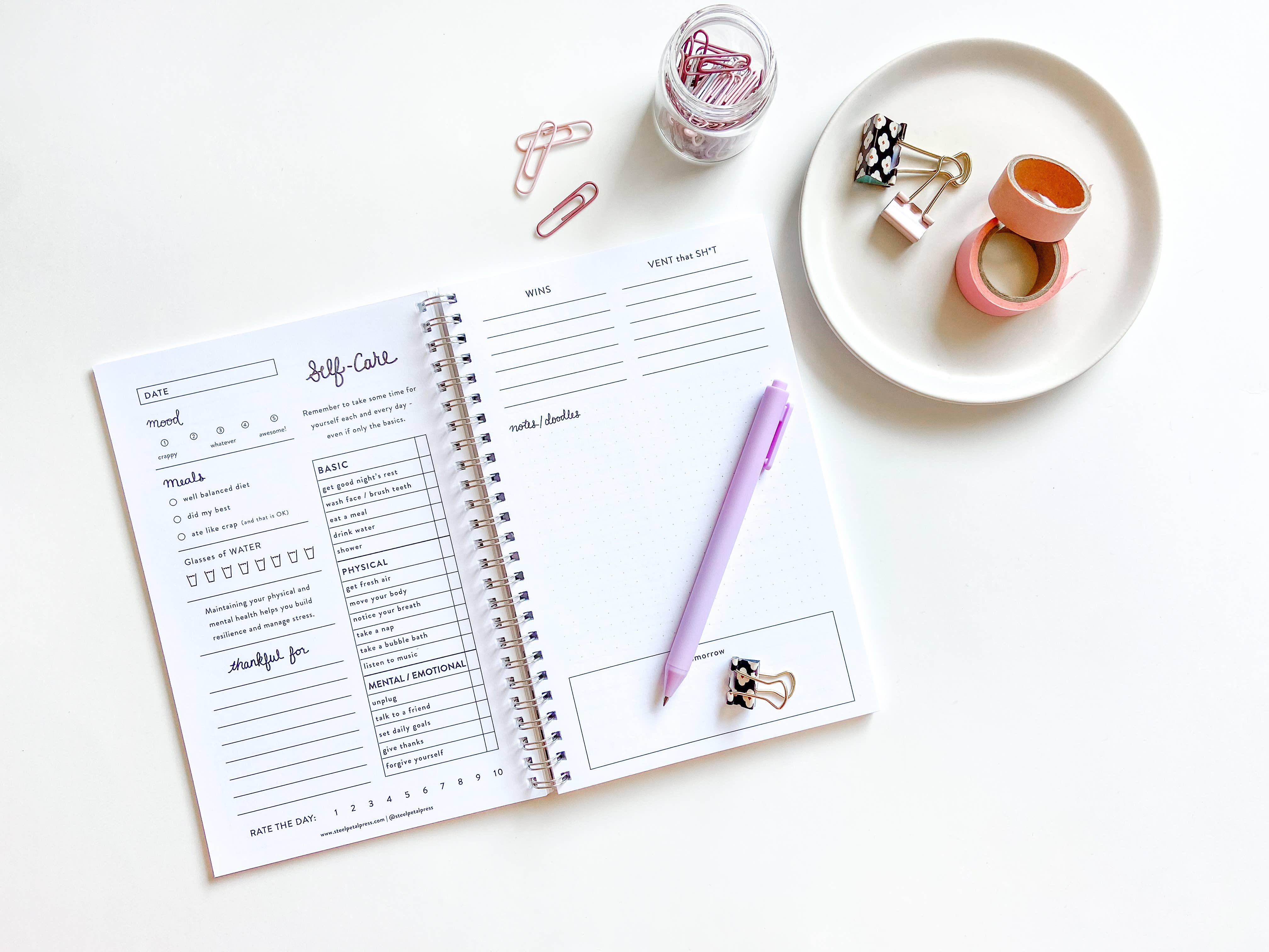 Steel Petal Press - Wholesale Notebook - Daily Mood Mountains Spiral Notebook1