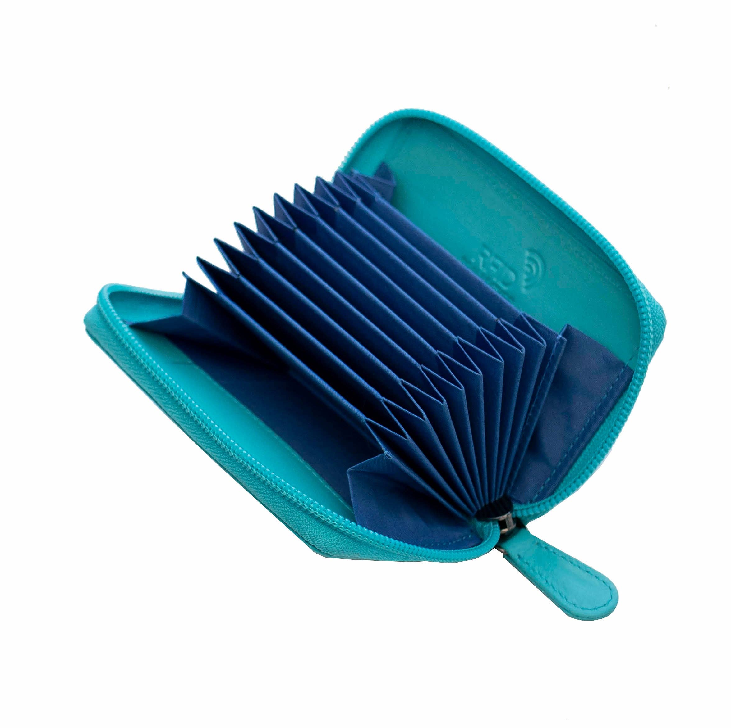 PRIMEHIDE - Wholesale Card Holder - Unisex - Concertina Leather RFID Credit Card Holder - 78073