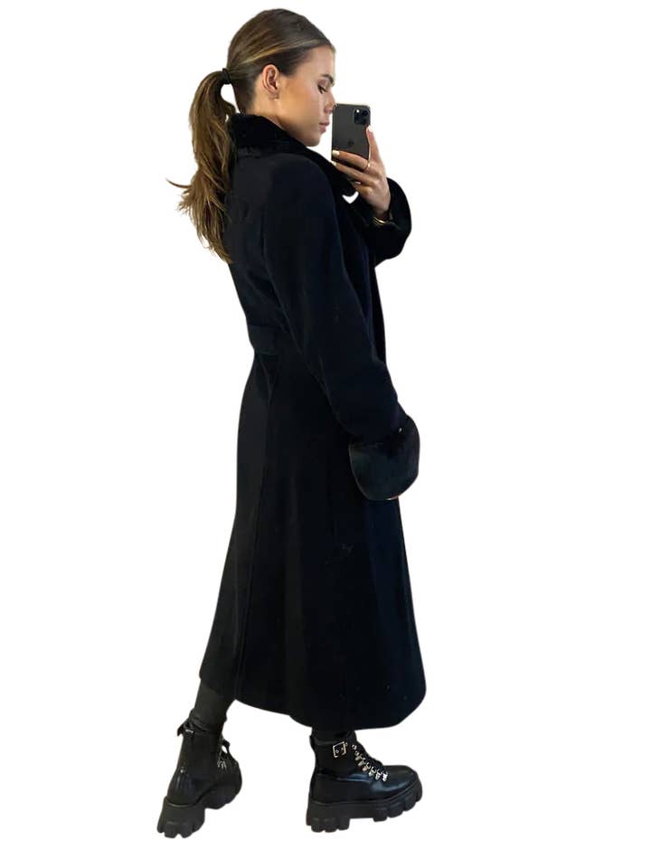 Anastasia – Casaco - Mulher por atacado – Casaco de inverno feminino com acabamento de pele militar trespassado7