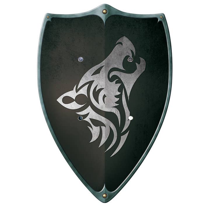 Challenge and Fun, Inc. - Wholesale Wood Toy - Kids - Wooden Play Knight's Buckler Shield - Black Knight