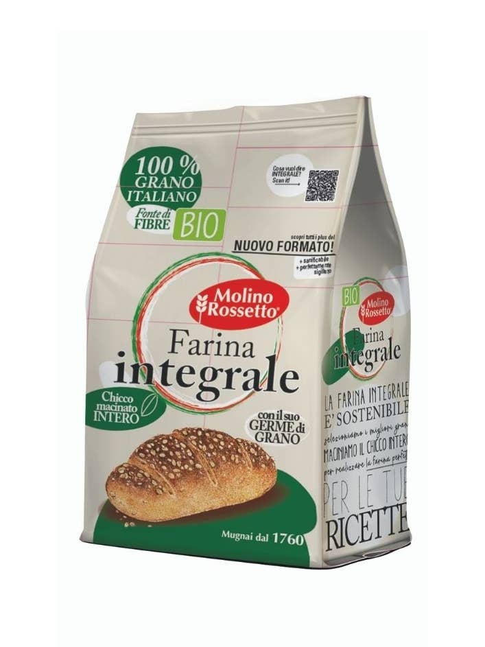 ORGANIC WHOLEMEAL SOFT WHEAT FLOUR 1 KG for wholesale by Molino Rossetto