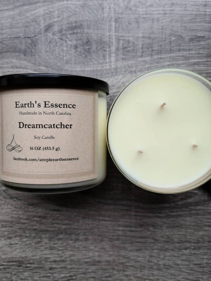Dreamcatcher 16 oz 3-Wick Soy Candle for wholesale by Earth's Essence