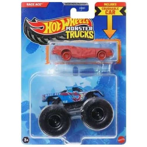 Empire Discount - Wholesale Toy Car/Truck - Kids - Mattel Hot Wheels Monster Truck 1:64 with Crushable Car5