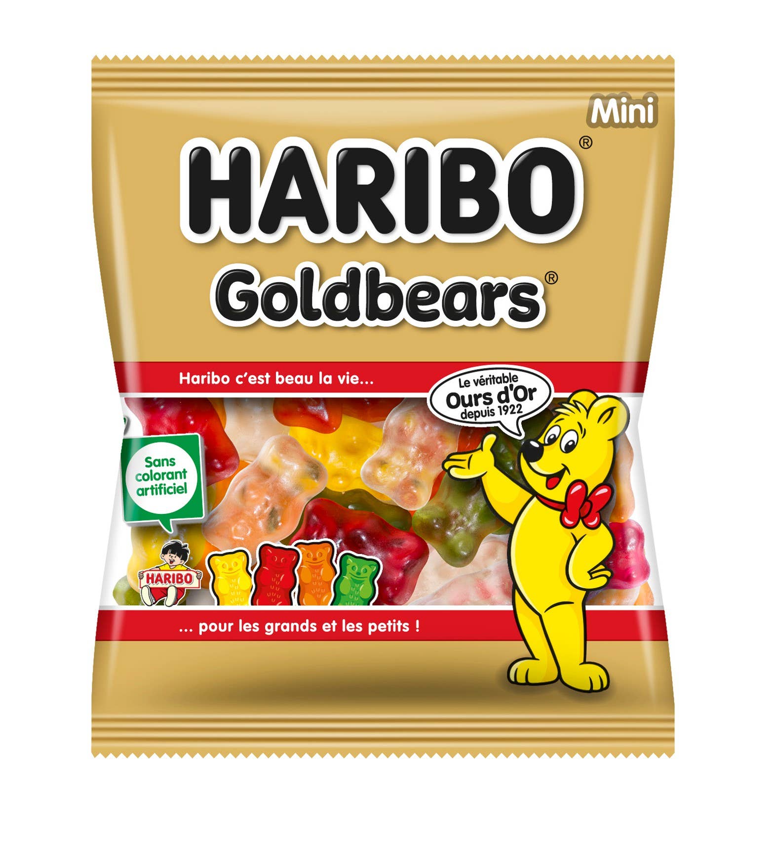 123bonbon – wholesale Gummy – HARIBO Golden Bear  - Box of 30 mini-bags of 0.09 lb1