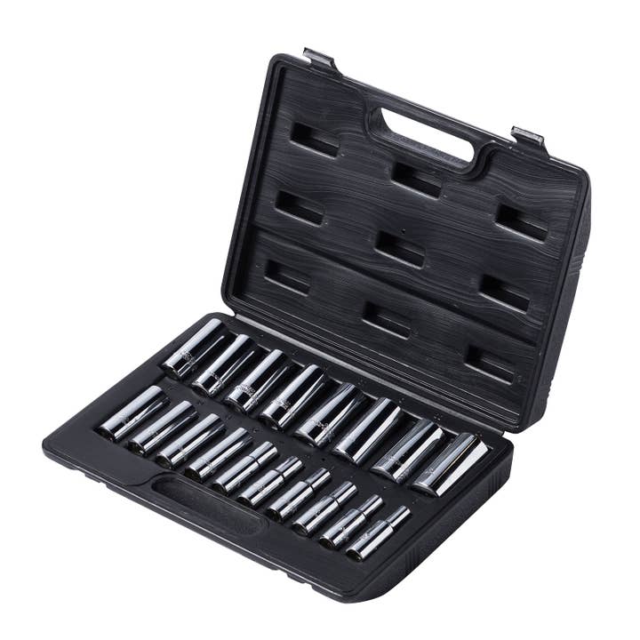 Jeu de douilles profondes MAXPOWER 3/8" (6mm - 24mm), métrique, 18 pièces pour la vente par Sixale