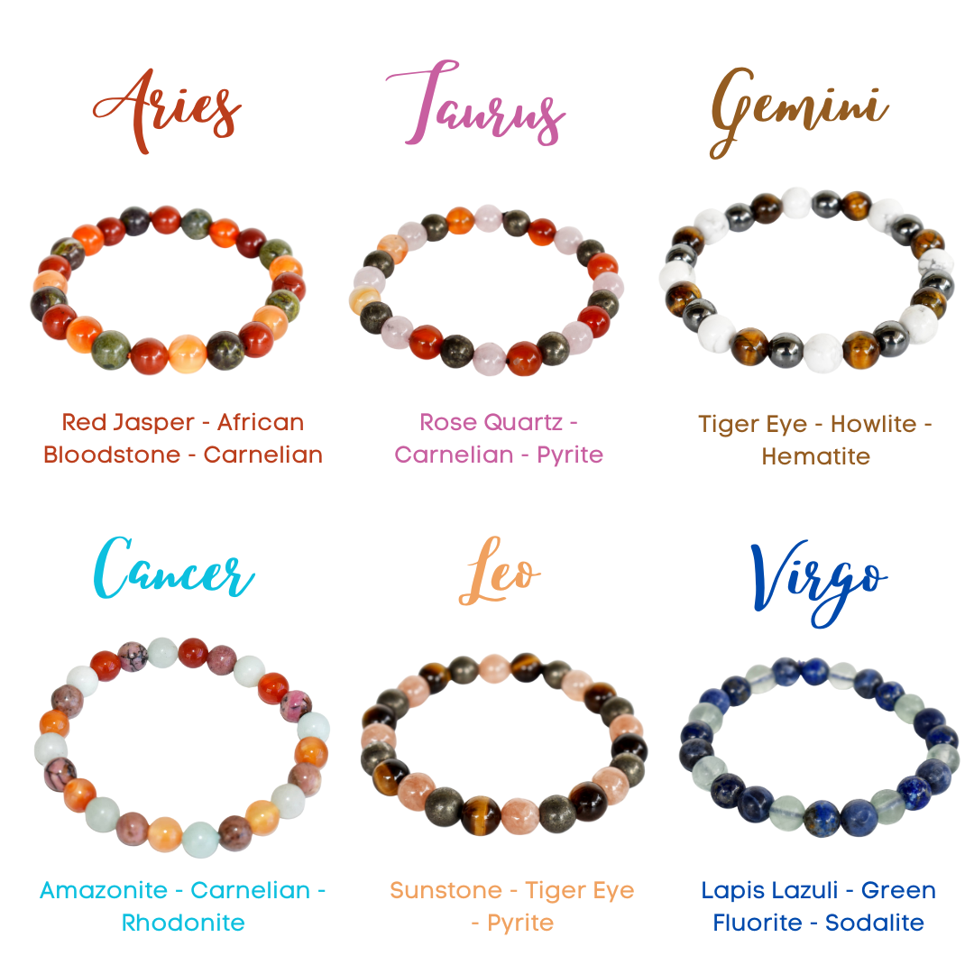 Soothing Crystals - Wholesale Beaded bracelet - Crystal Zodiac Bracelet | Libra | Healing Gemstone Bracelets13