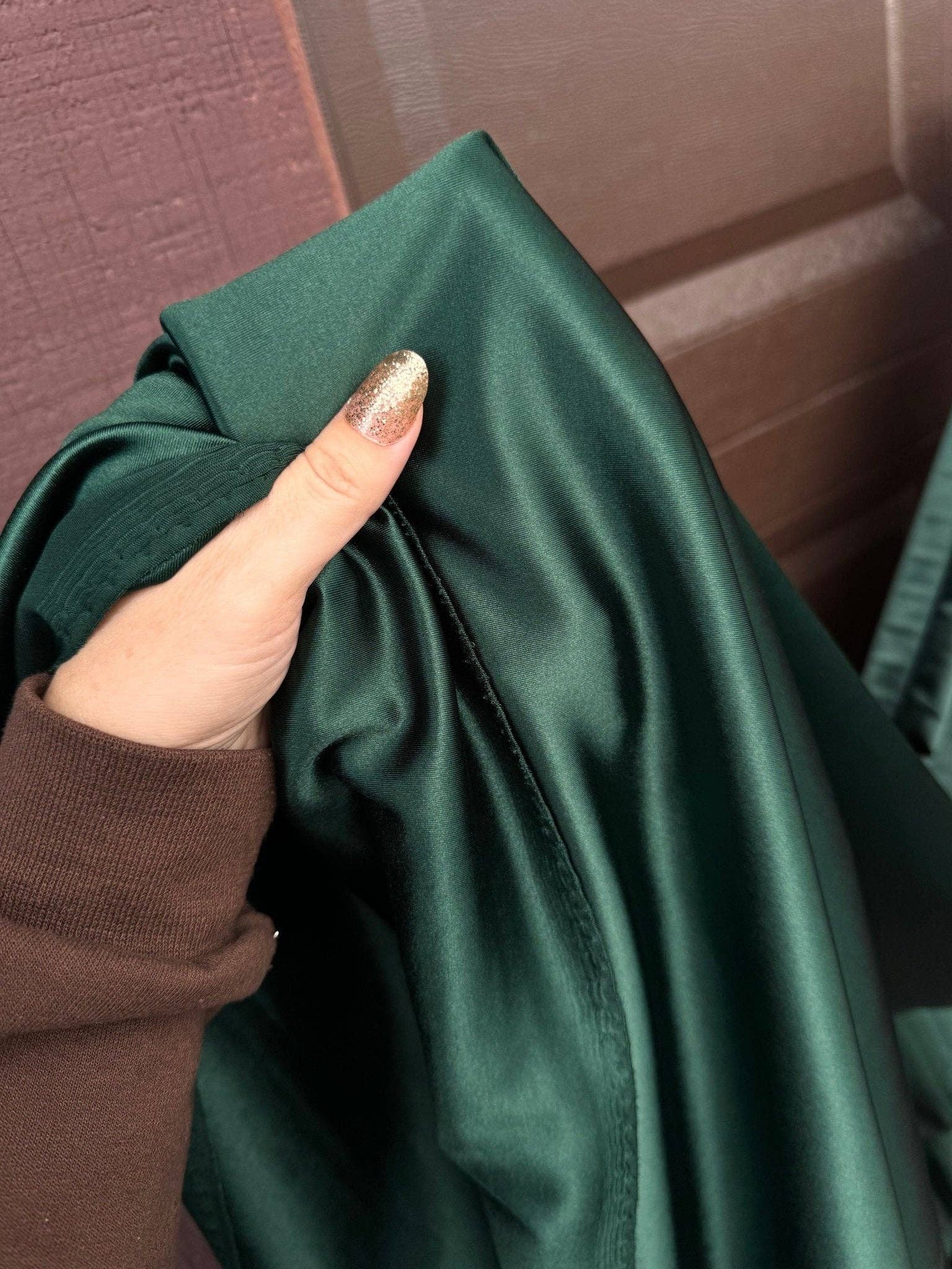 GalaTextile - Wholesale Fabric - Emerald Stretch Nylon Spandex By Yard, 4 way Silky Stretch Bodysuit Material, For Dresses Dancewear Leggings, Heavyweight Satin Spandex5