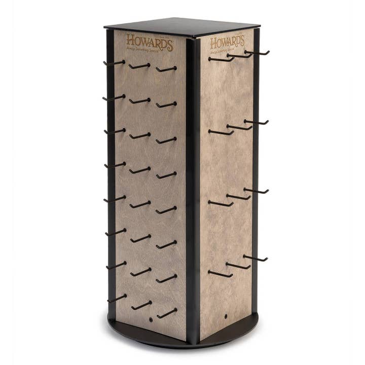 Elsie & Zoey - Wholesale Retailer Display - Jewelry - Wood 72 Peg 4 Sided Display