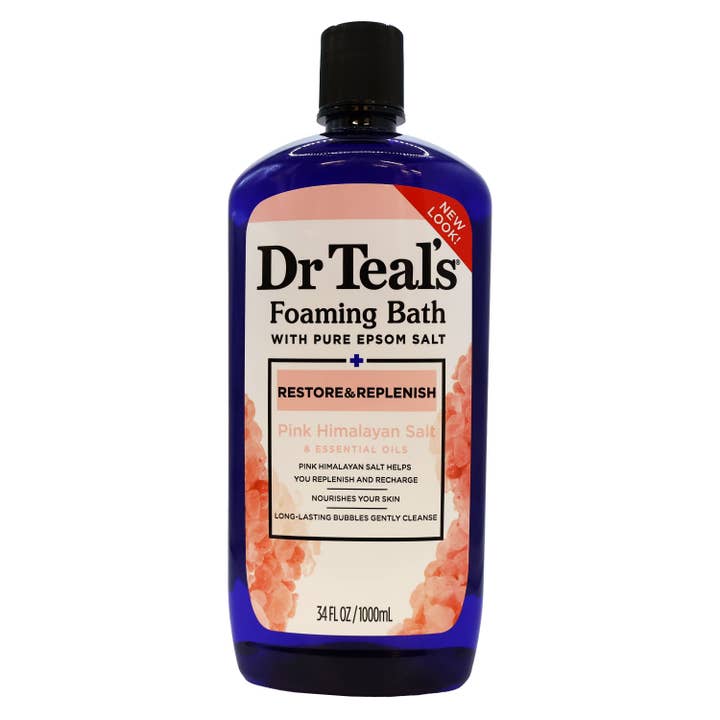 Dr Teals Epsom Salt Foaming Bath Pink Himalayan 34 Oz. for wholesale by KT Supply