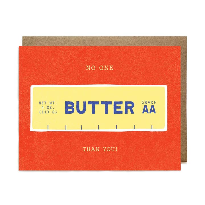 No One Butter Than You Card for wholesale by Ula Bloom