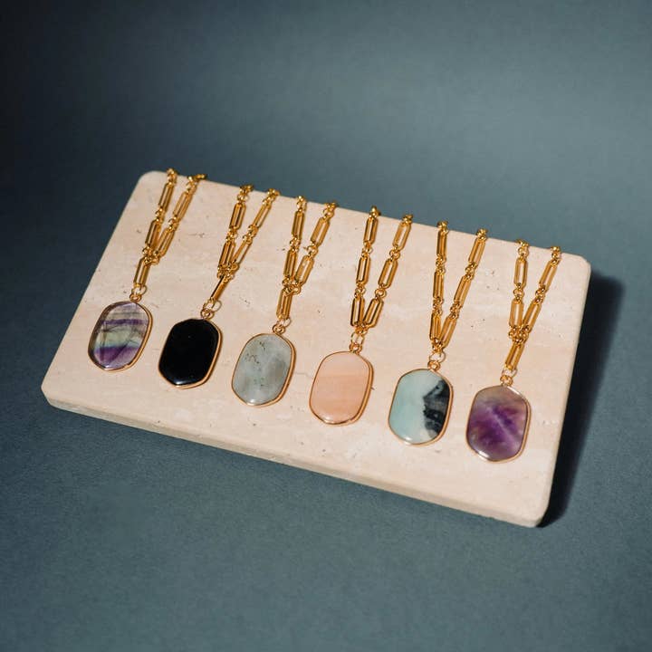 PHOEBE´S - Wholesale Pendant/Charm Necklace - Collar de piedras preciosas, collar de cristal en capas1