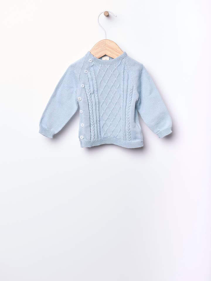 Long-sleeved sweater knitted in organic cotton | MY SWEET BABY for wholesale by Wedoble: sustainable children's fashion