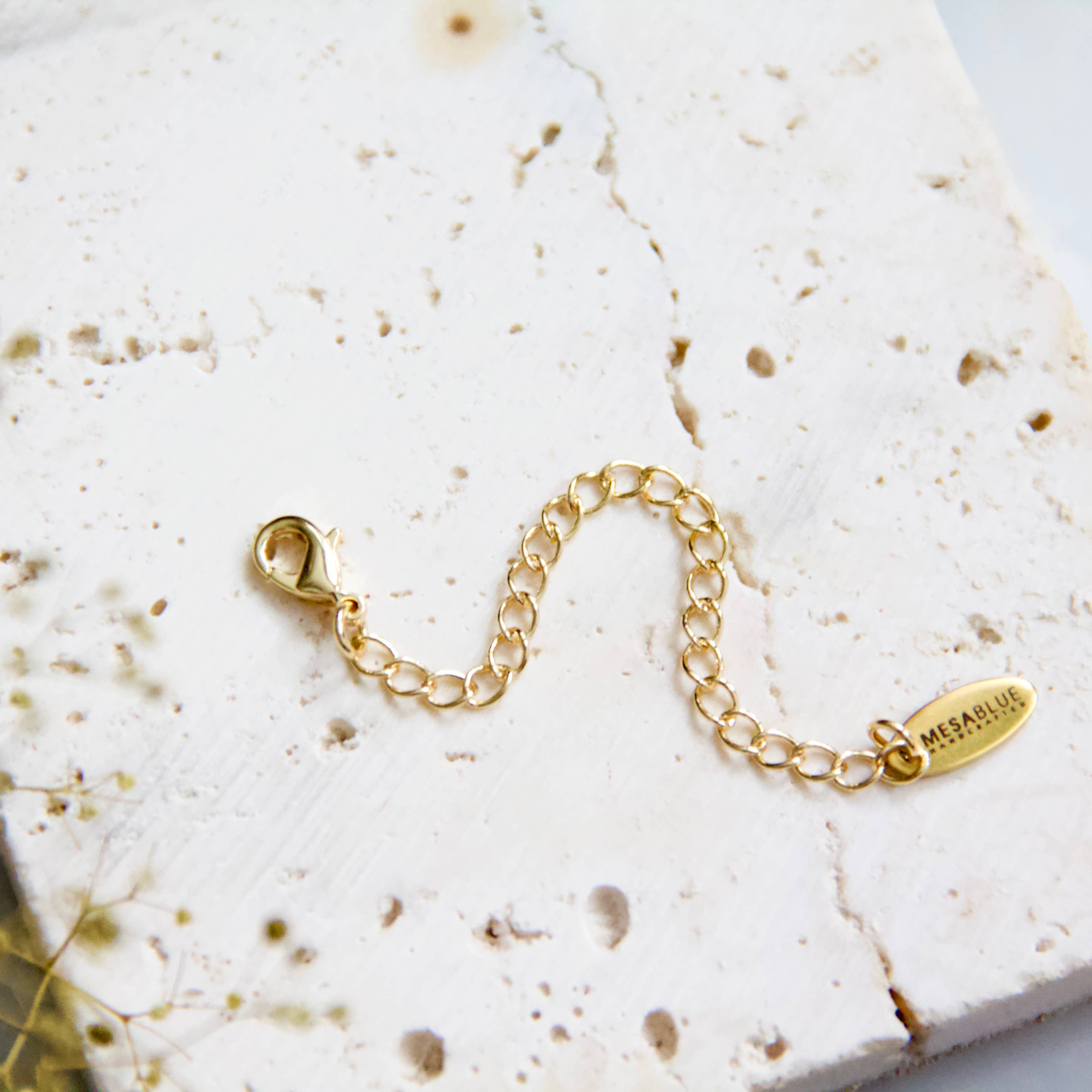 Mesa Blue - Wholesale Link & Chain Necklace - Extender Chain - Gold2