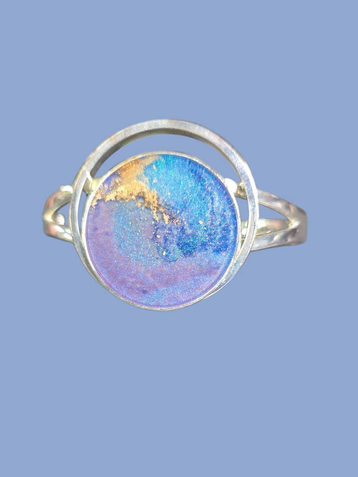 Pulseras de puño geométricas chapadas en plata de ley. para venta al por mayor de Ciao Bella Jewelry Inc