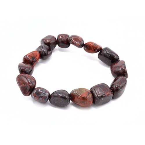 Green Tree - Wholesale Beaded Bracelet - Tumbled Jasper Stones Bracelet (12-15mm)1