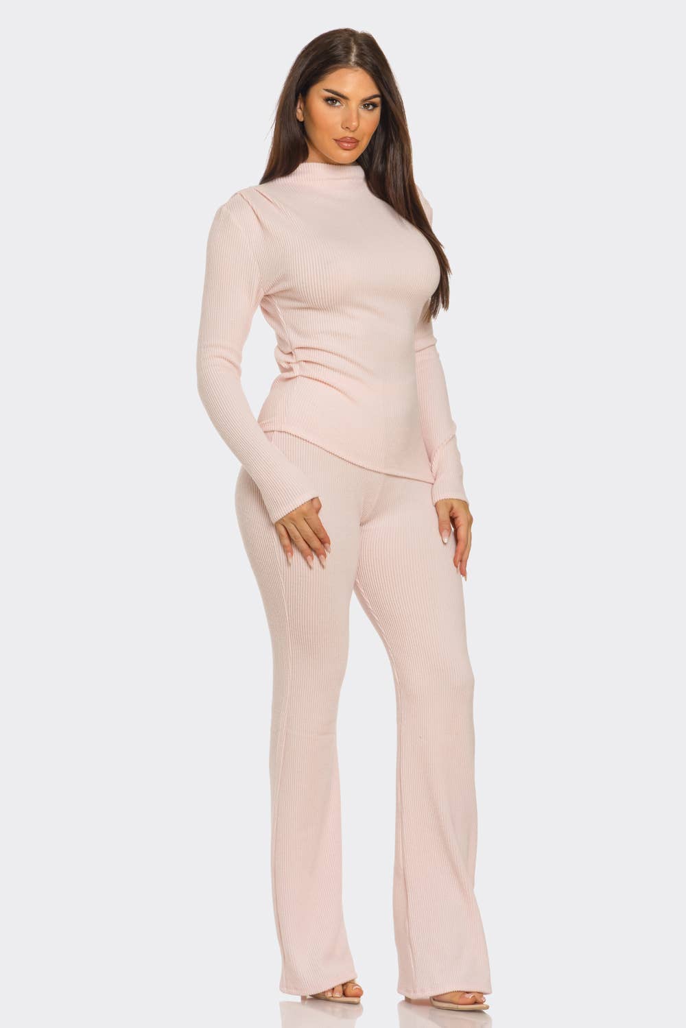 Julia by LoveJ - Wholesale Top & Pant Set (NOT Loungewear) - Women's - Asymmetric Ruched Hem Top And Pants Set 7