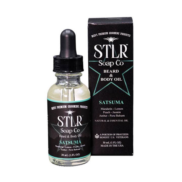 Satsuma Beard Oil for wholesale by STLR Soap Company
