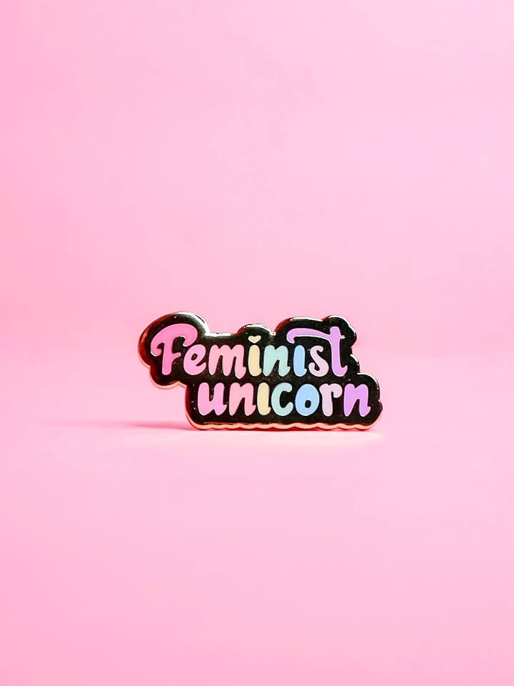 Feminist Unicorn Enamel Pin for wholesale by Unicorn Crafts