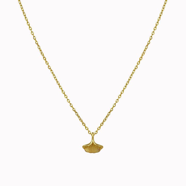 Colar minimalista com folha de ginkgo dourado por atacado de Don' aparte