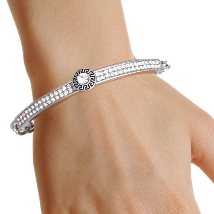 Designer Silver Half Chain Bangle for wholesale by PinktownUSA