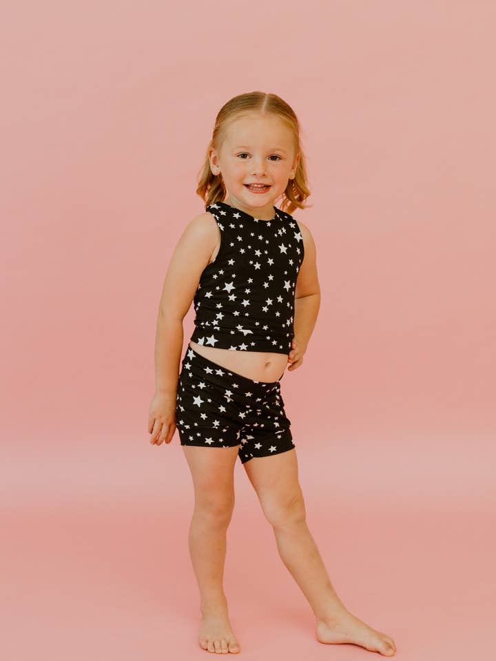 Black with White Stars Dance Set for wholesale by Willa B