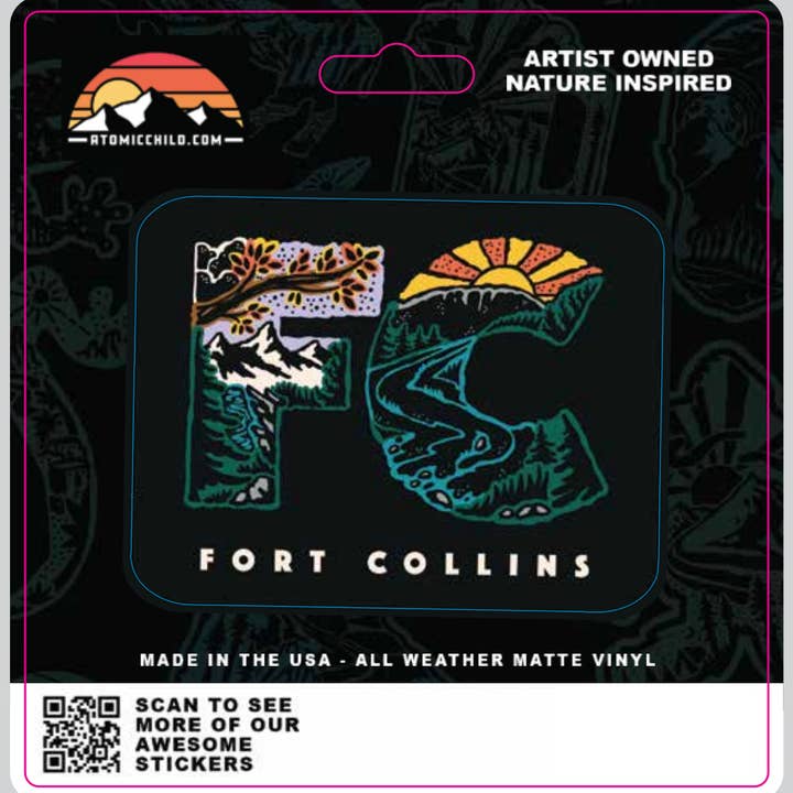 Autocollant LOGO Fort Collins "FC" pour la vente par Atomicchild