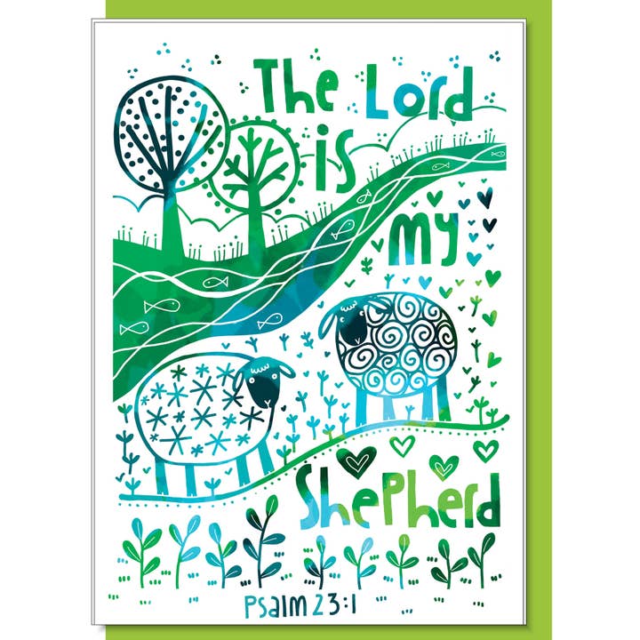 Christliche Grußkarte „The Lord is My Shepherd“ für den Großhandel von Just Cards Direct