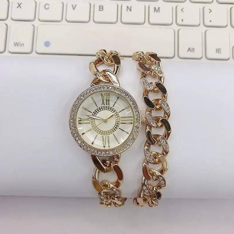 WoodWristCo - Wholesale Jewelry Set - Casual Women's Bracelet Watches Set2