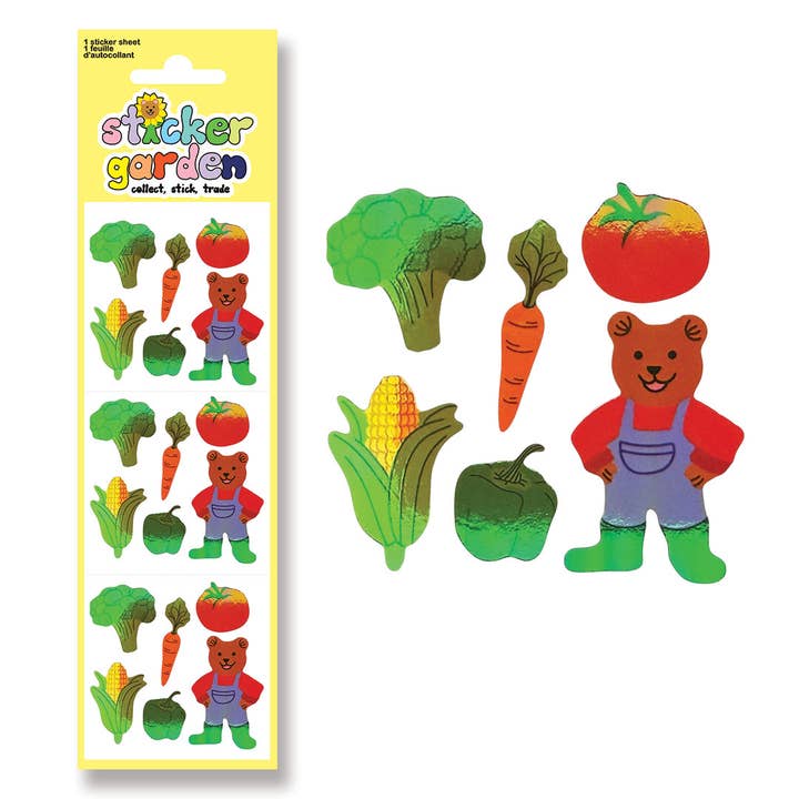 Adesivi per bambini con orsi Jewel Farmer per la vendita all'ingrosso da parte di Sticker Garden
