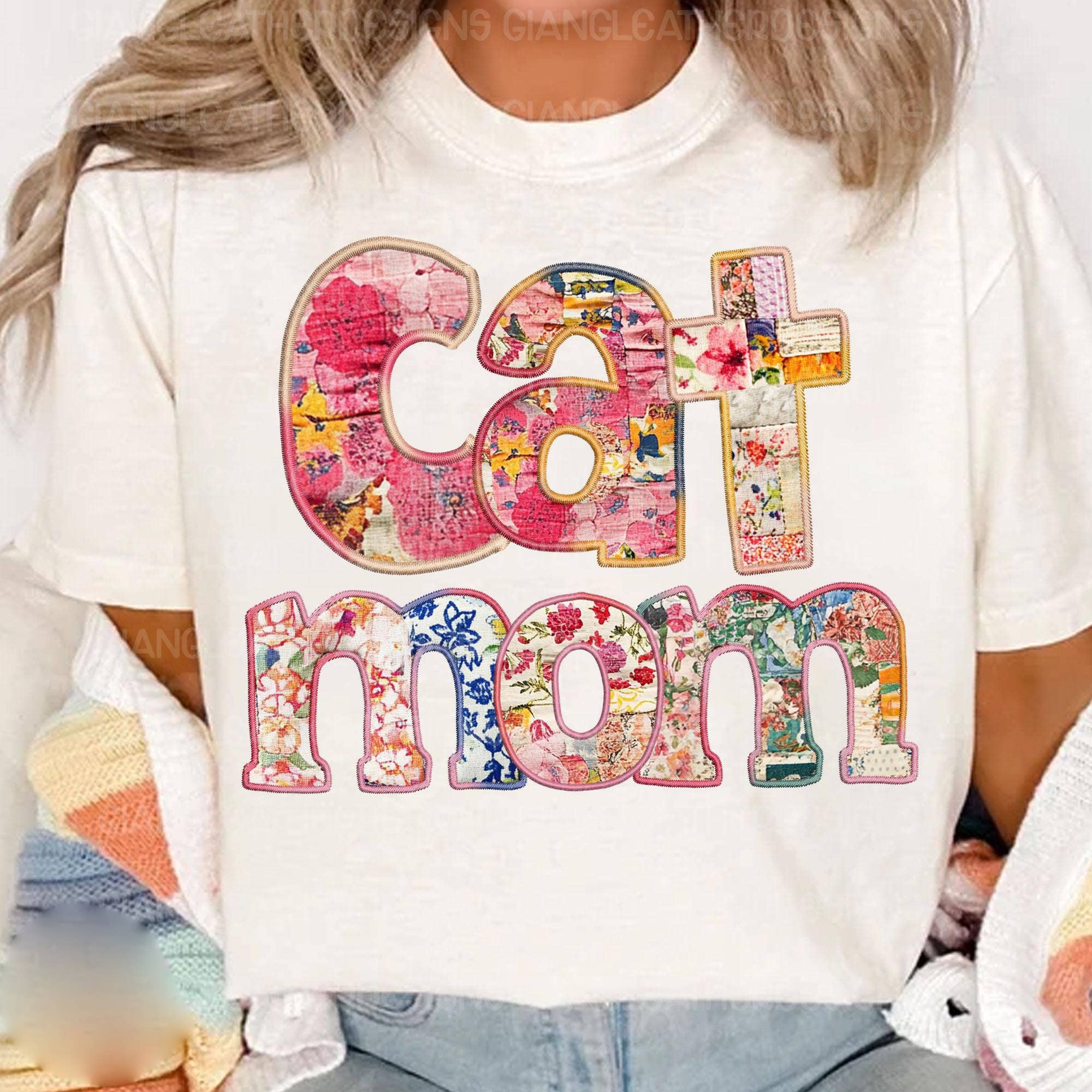 NVC Ecommerce LLC - Wholesale T-Shirt (Graphic) - Women's - Cat Mom Shirt, Fur mama Embroidery, Pink Mama Sweatshirt1